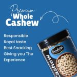 Swadelite Premium Cashew Nuts (Kaju) Jar - W320 Grade, Fresh & Crunchy - 300g - Image 2