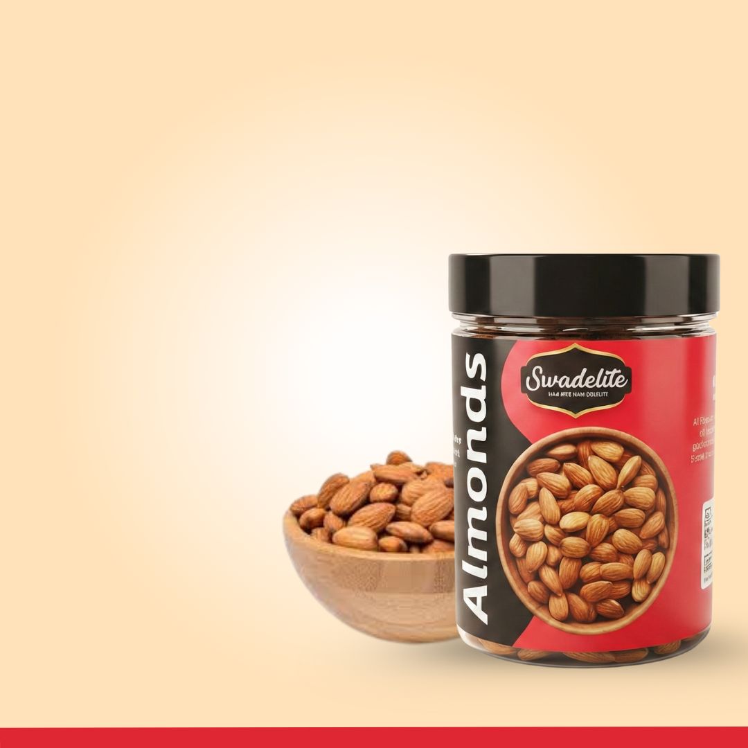 Premium (3) Swadelite Premium California Almonds – 300g | Extra Crunchy & Bold Size Badam | Immunity Booster Dry Fruit | Ideal for Kids, Fitness & Gifting - Image 1
